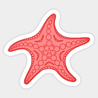 Starfish (red) Sticker